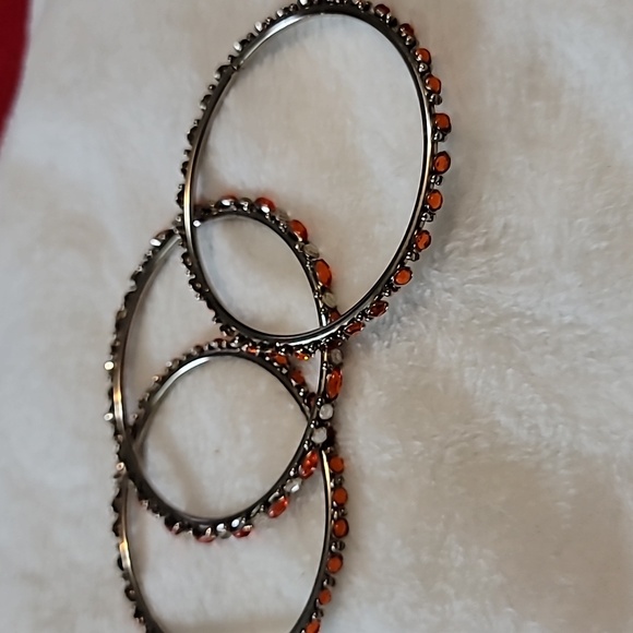 Set of 3 Orange Sparkle Bracelets - Picture 4 of 4
